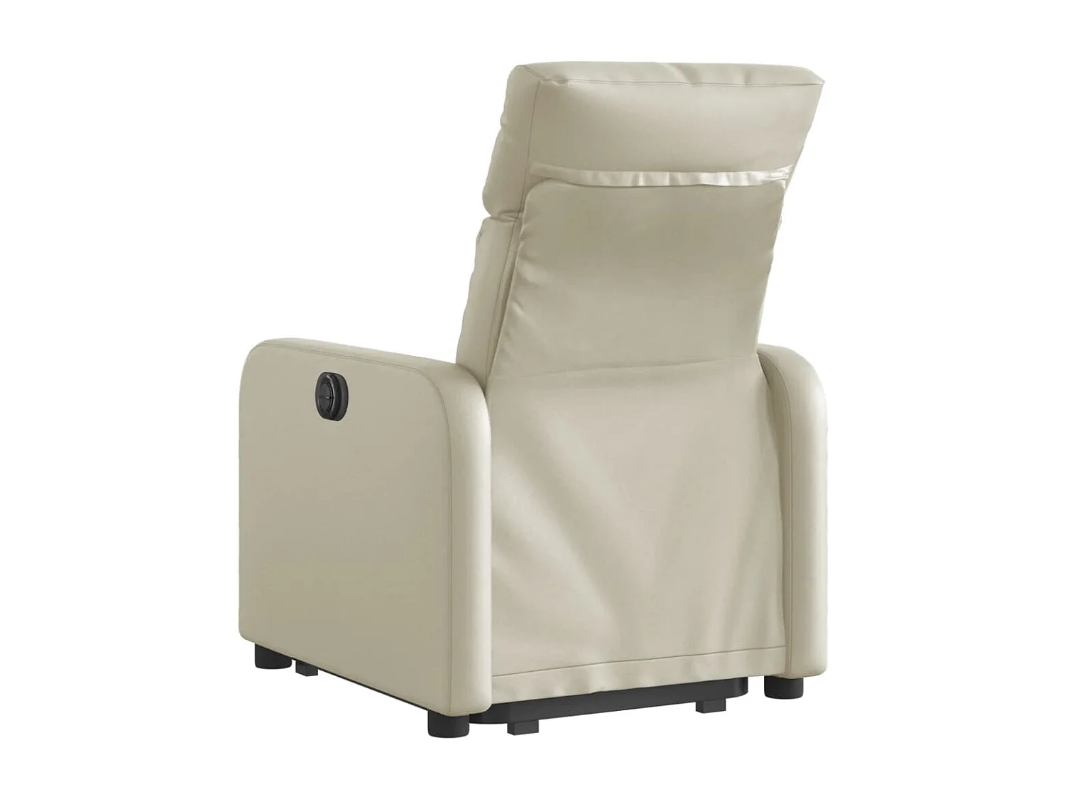 Fauteuil inclinable électrique crème similicuir