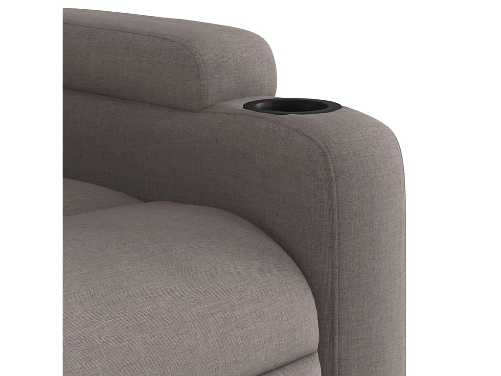 Fauteuil inclinable électrique Taupe Tissu
