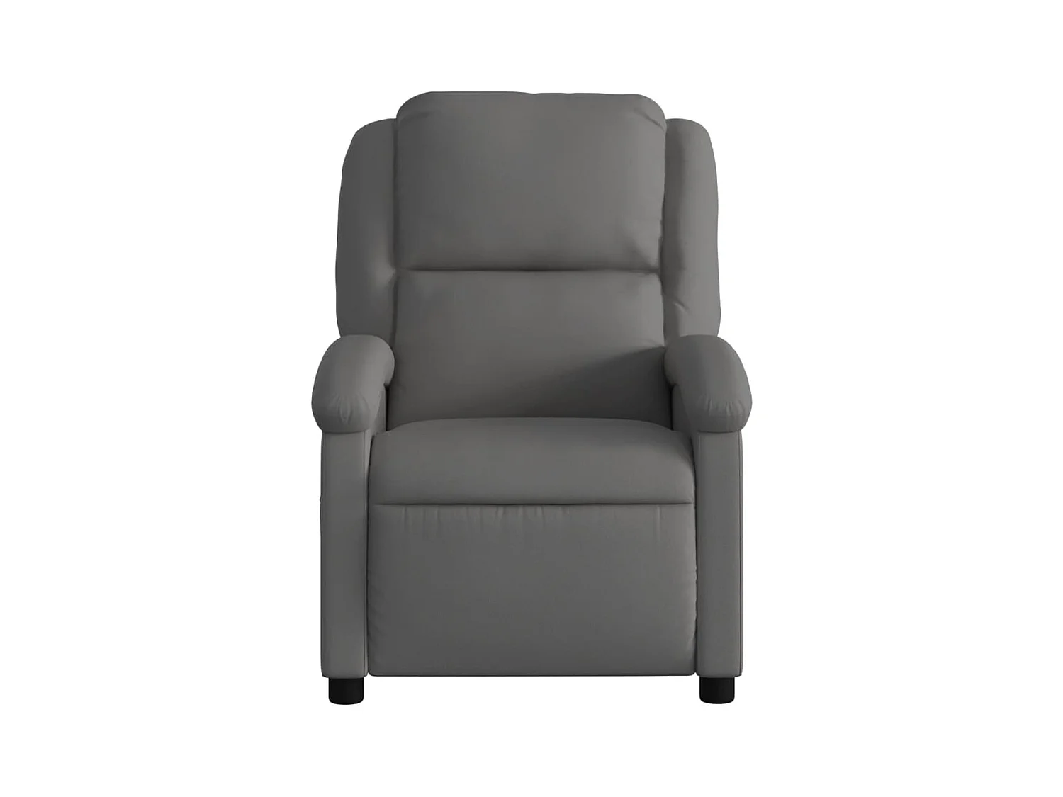 Fauteuil inclinable électrique gris cuir véritable