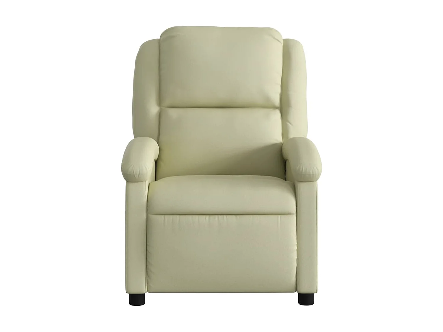 Fauteuil inclinable électrique crème cuir véritable