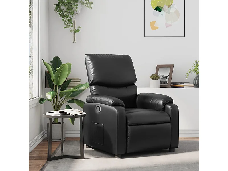 Fauteuil inclinable Noir Similicuir