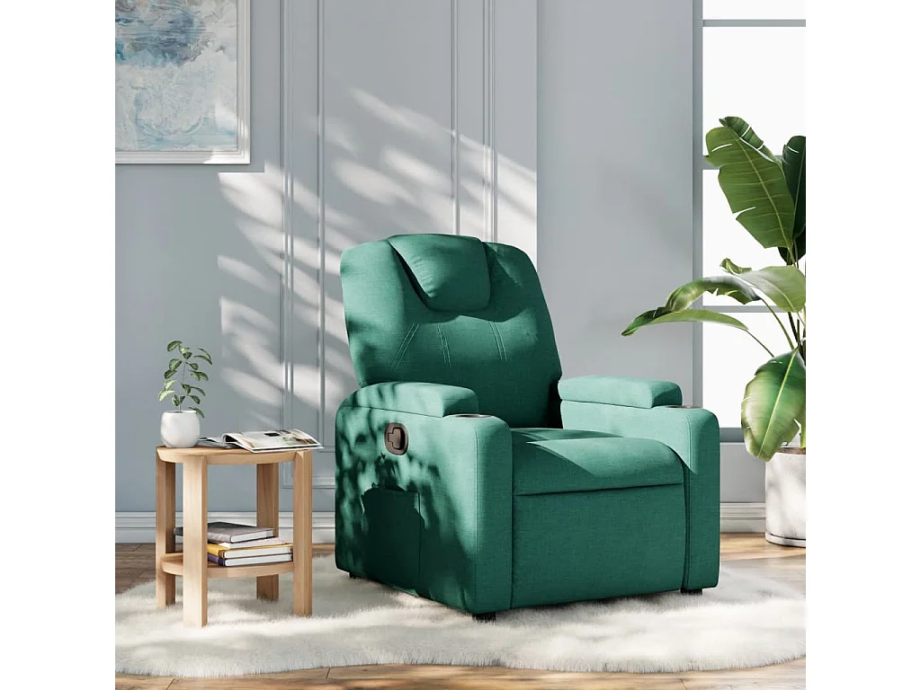 Fauteuil inclinable Vert foncé Tissu