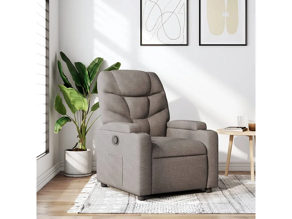 Fauteuil inclinable Taupe Tissu