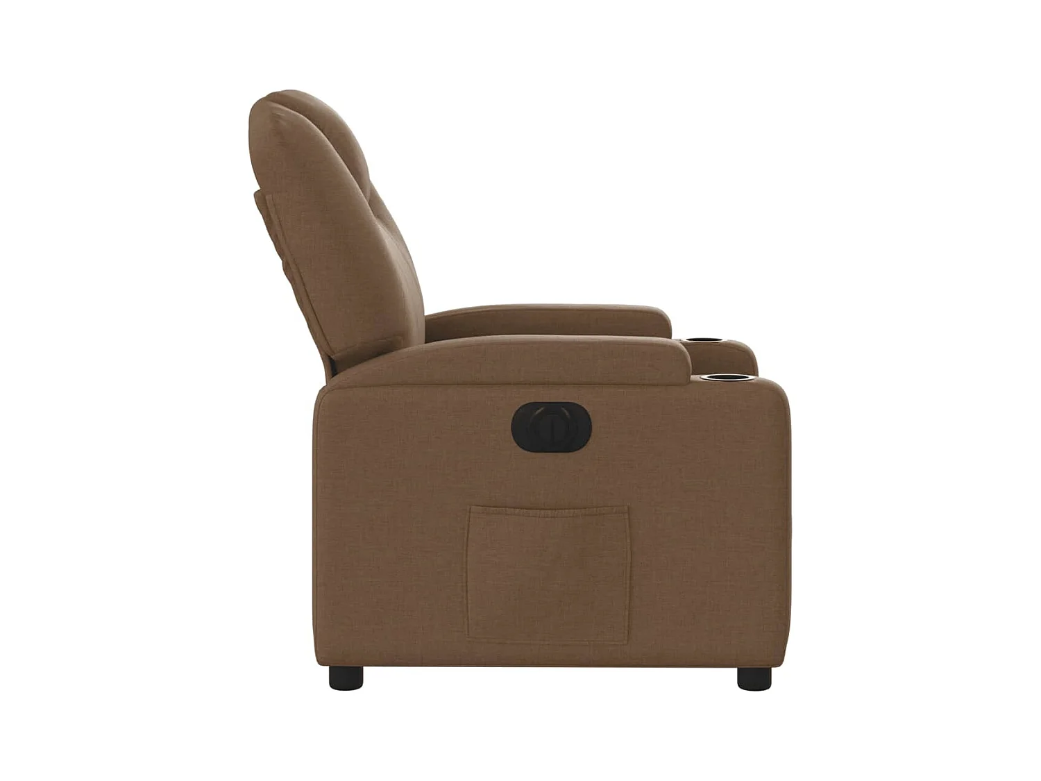 Fauteuil inclinable électrique Marron Tissu