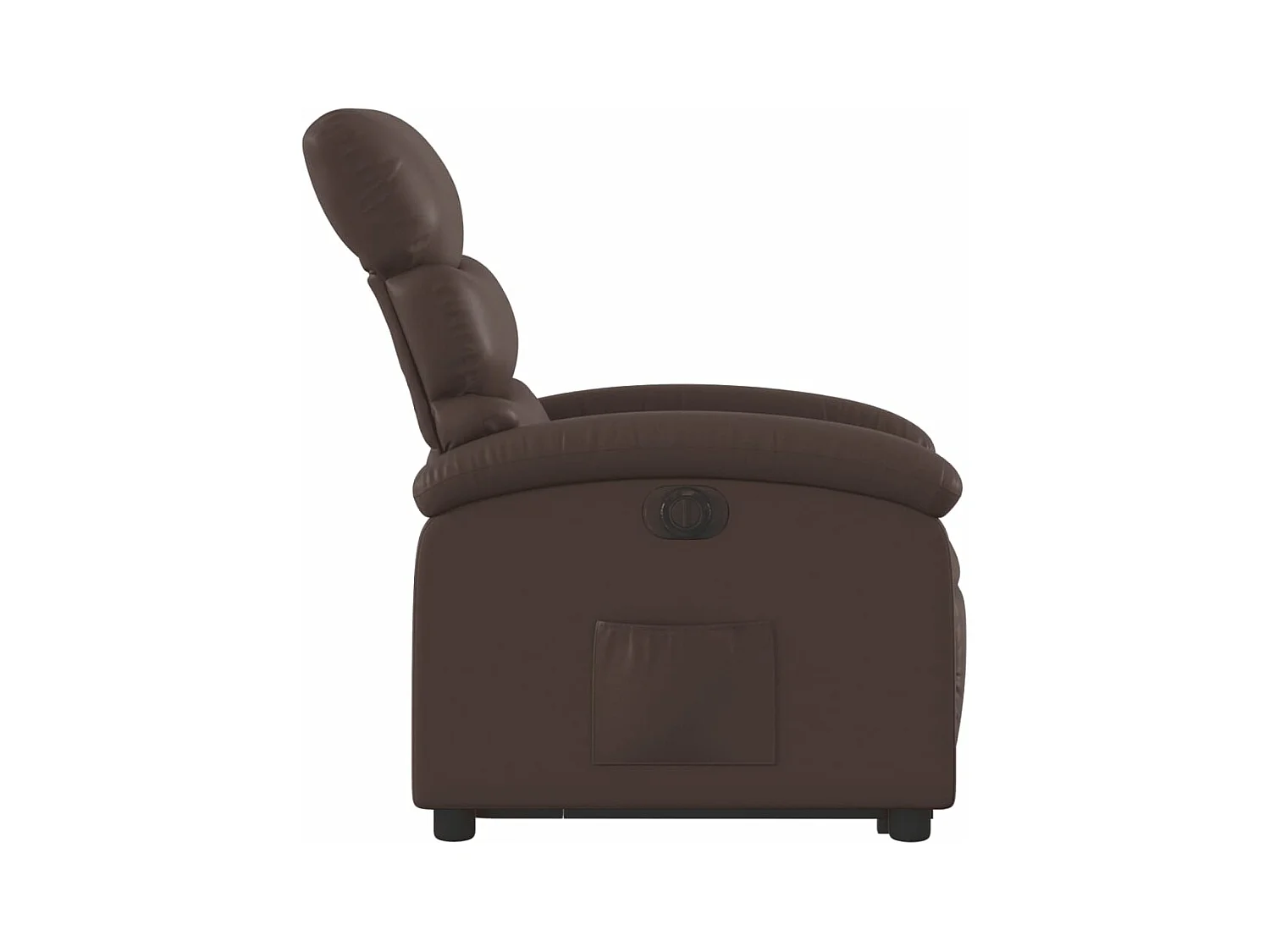 Fauteuil inclinable électrique marron similicuir