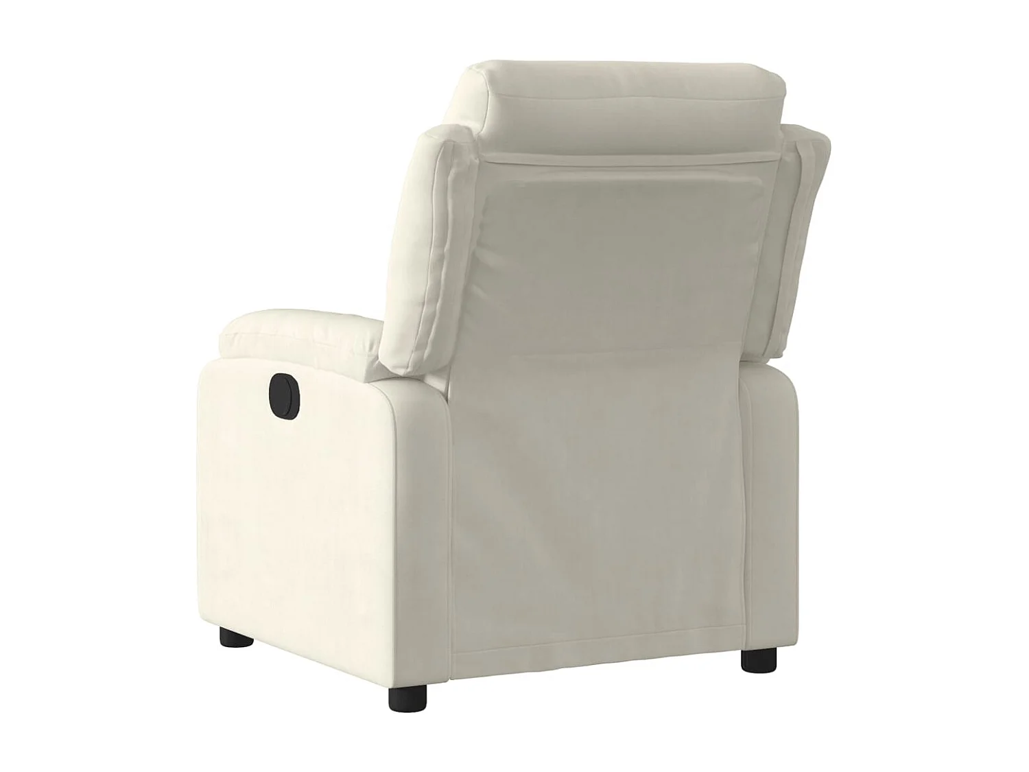 Fauteuil inclinable électrique Crème Velours