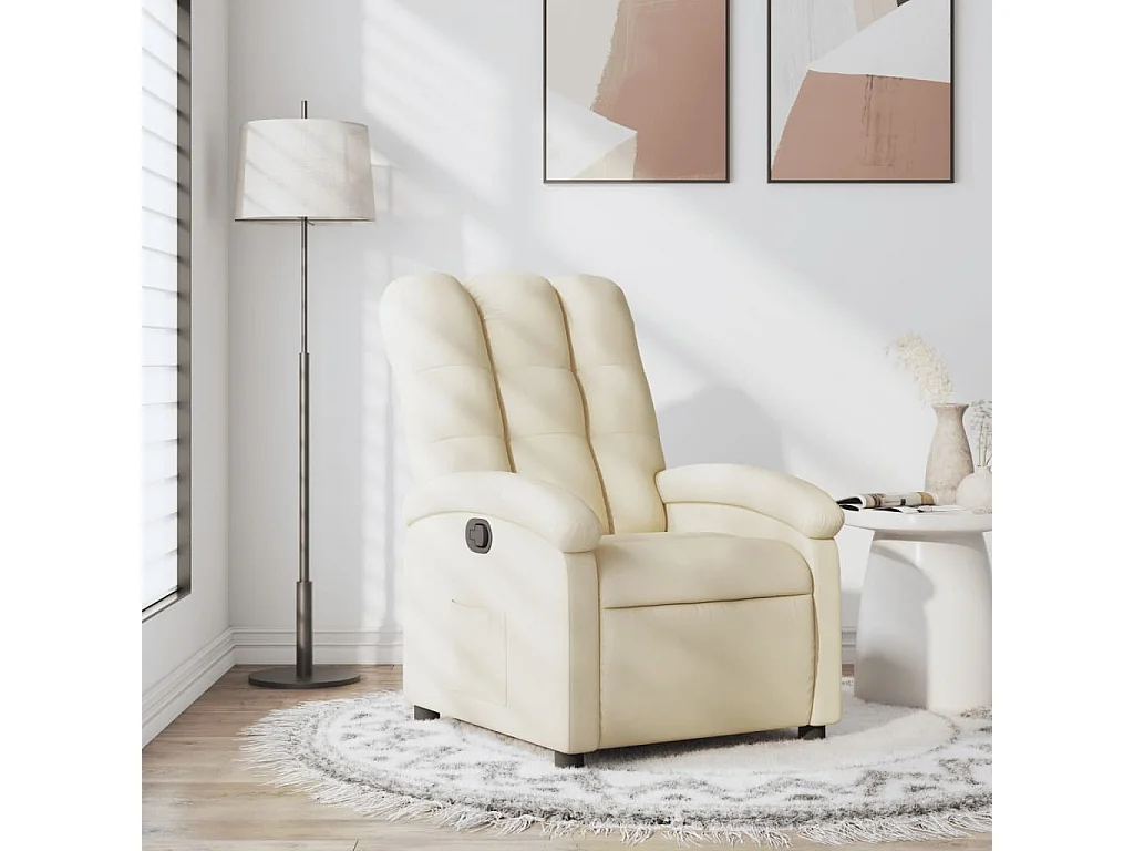 Fauteuil inclinable Crème Tissu