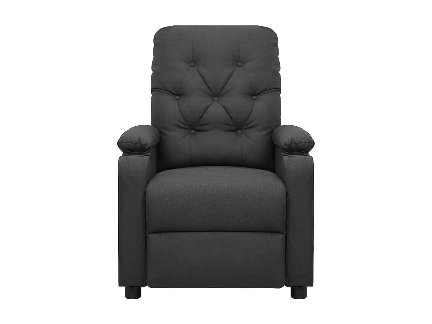 Sillón reclinable eléctrico de tela gris oscuro