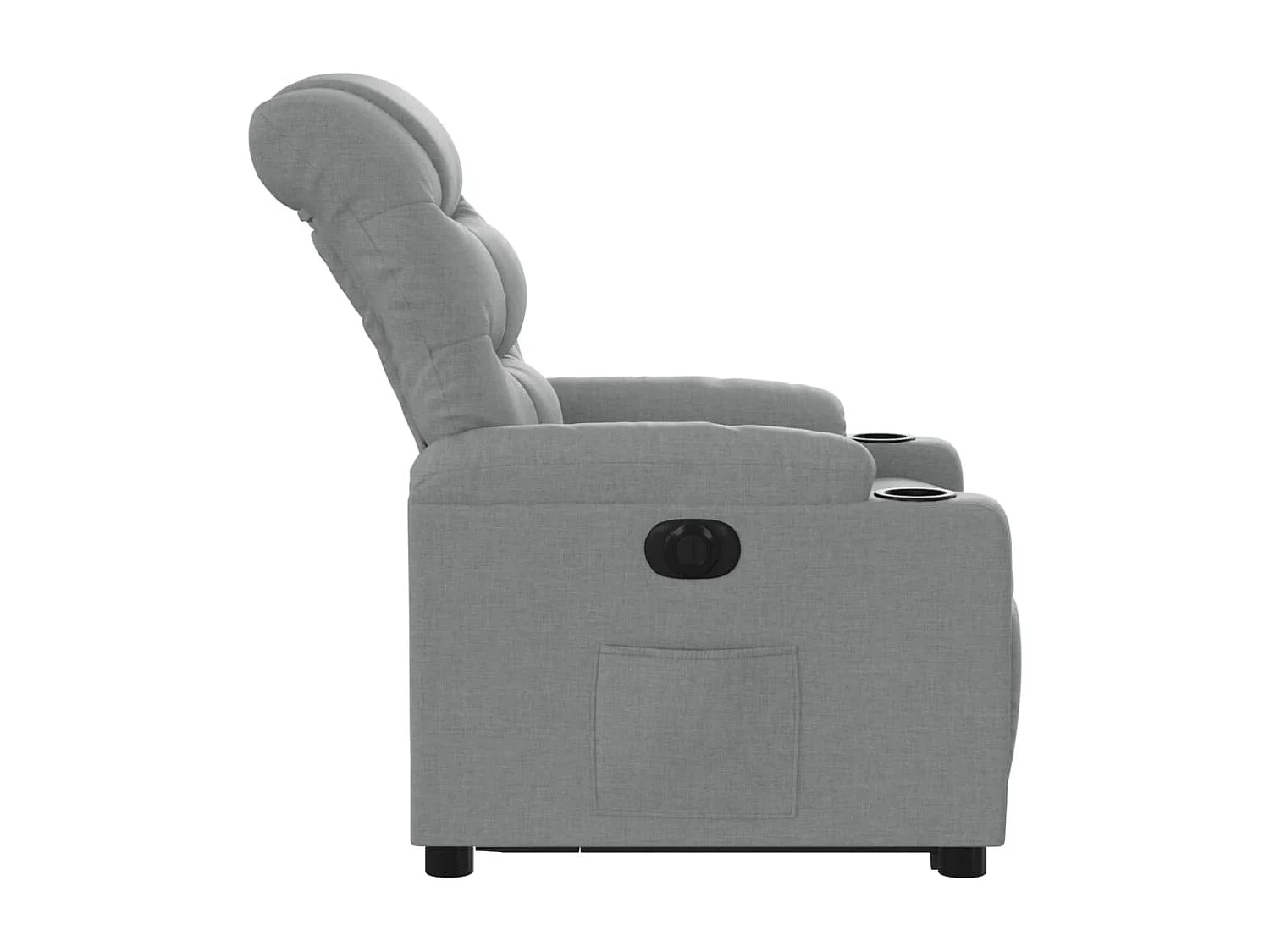 Fauteuil inclinable électrique gris clair tissu