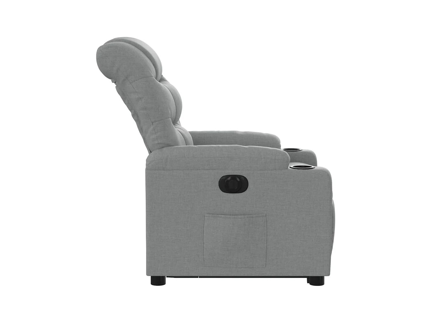 Fauteuil inclinable électrique gris clair tissu
