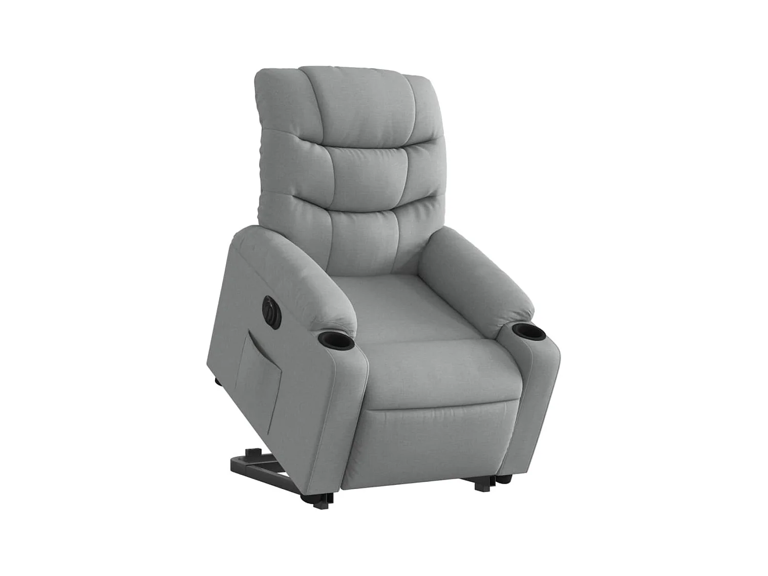 Fauteuil inclinable électrique gris clair tissu