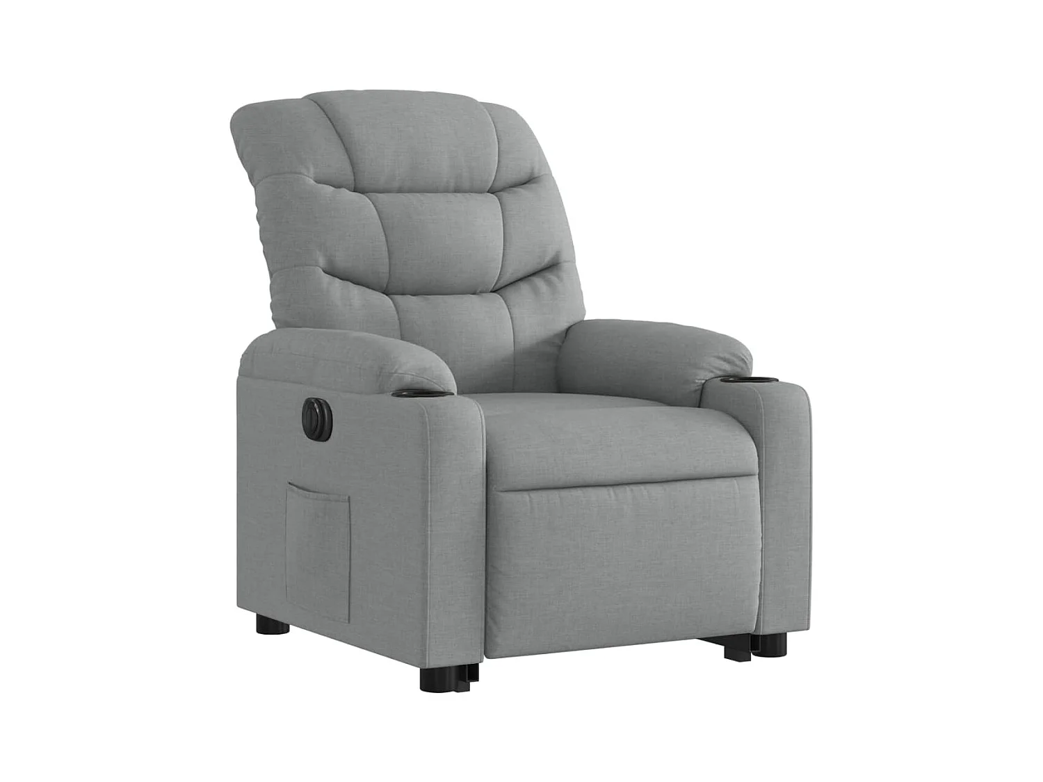 Fauteuil inclinable électrique gris clair tissu