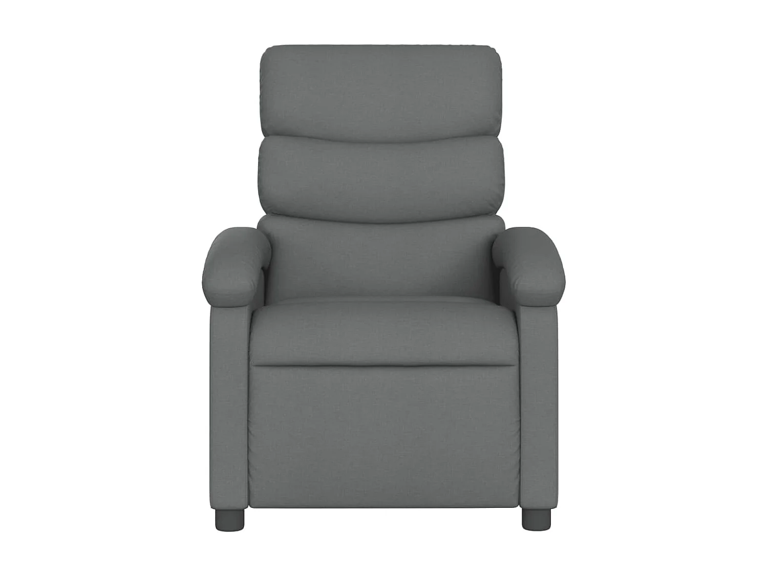 Sillón reclinable eléctrico de tela gris oscuro