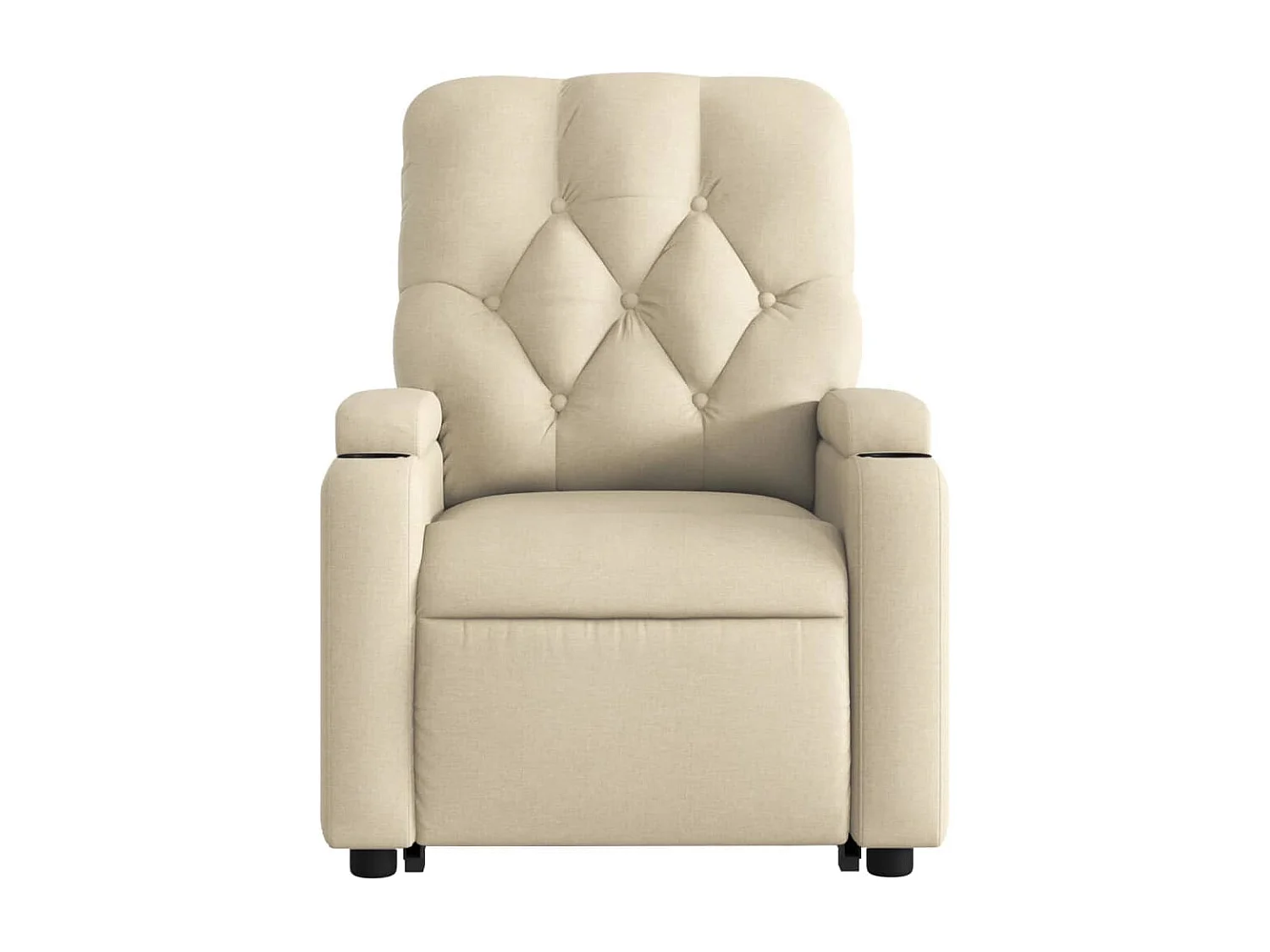 Fauteuil inclinable électrique crème tissu