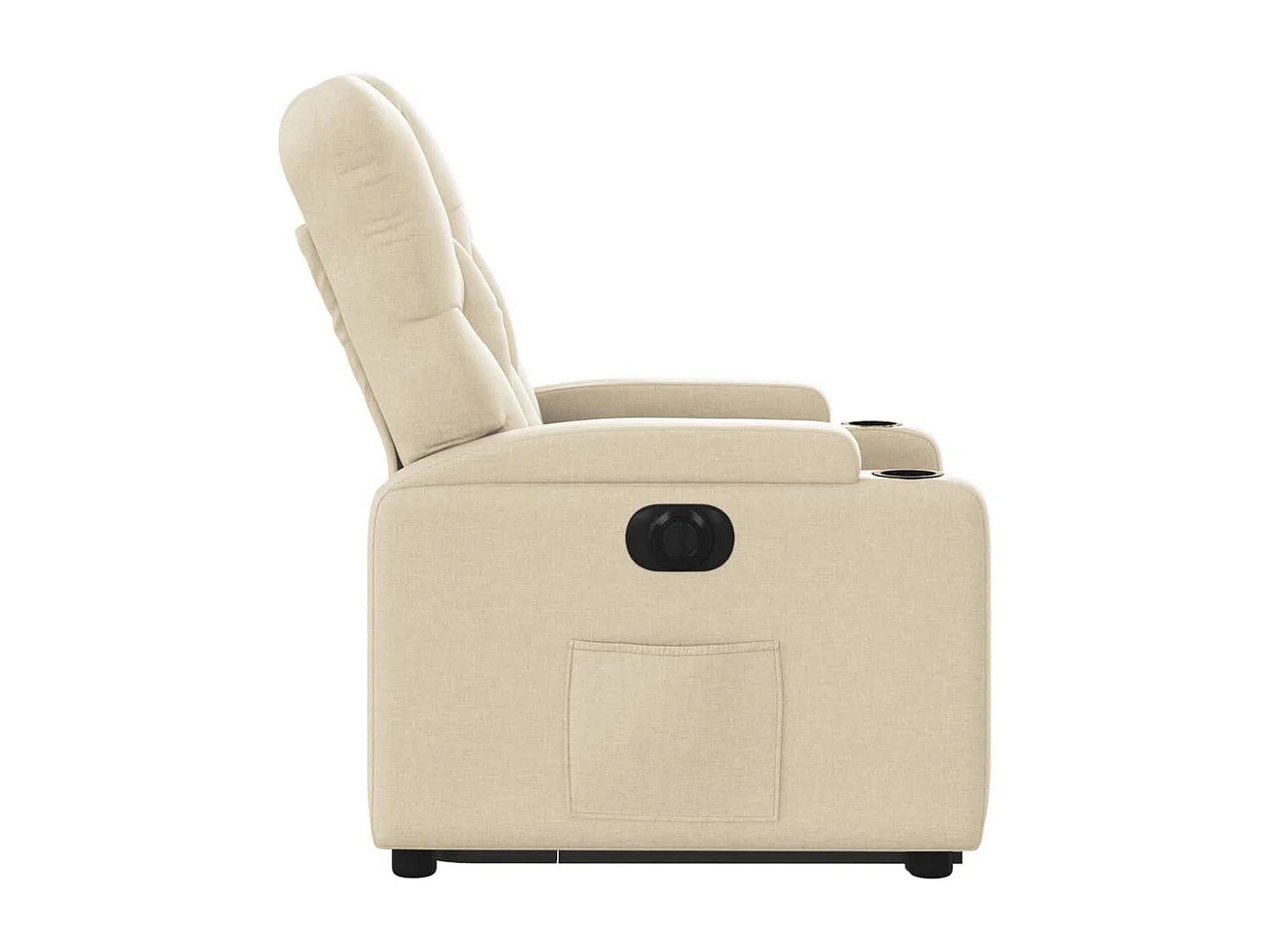 Fauteuil inclinable électrique crème tissu