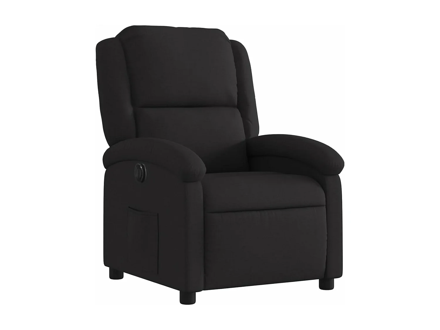 Fauteuil inclinable électrique Noir Tissu