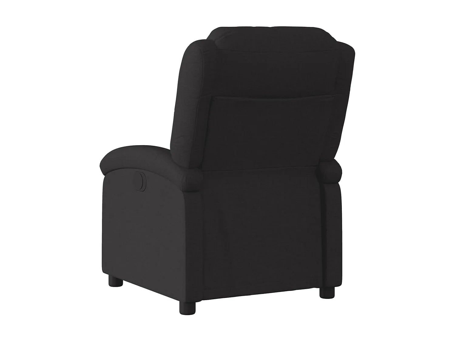 Sillón reclinable eléctrico de tela negro