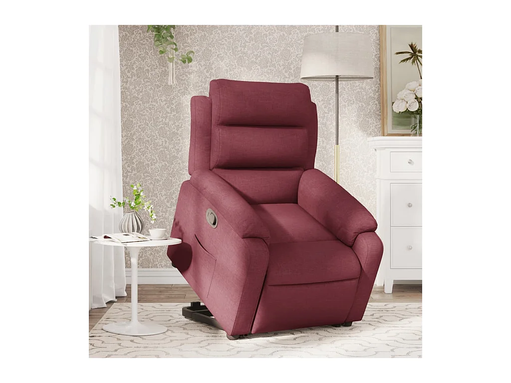 Fauteuil inclinable rouge bordeaux tissu