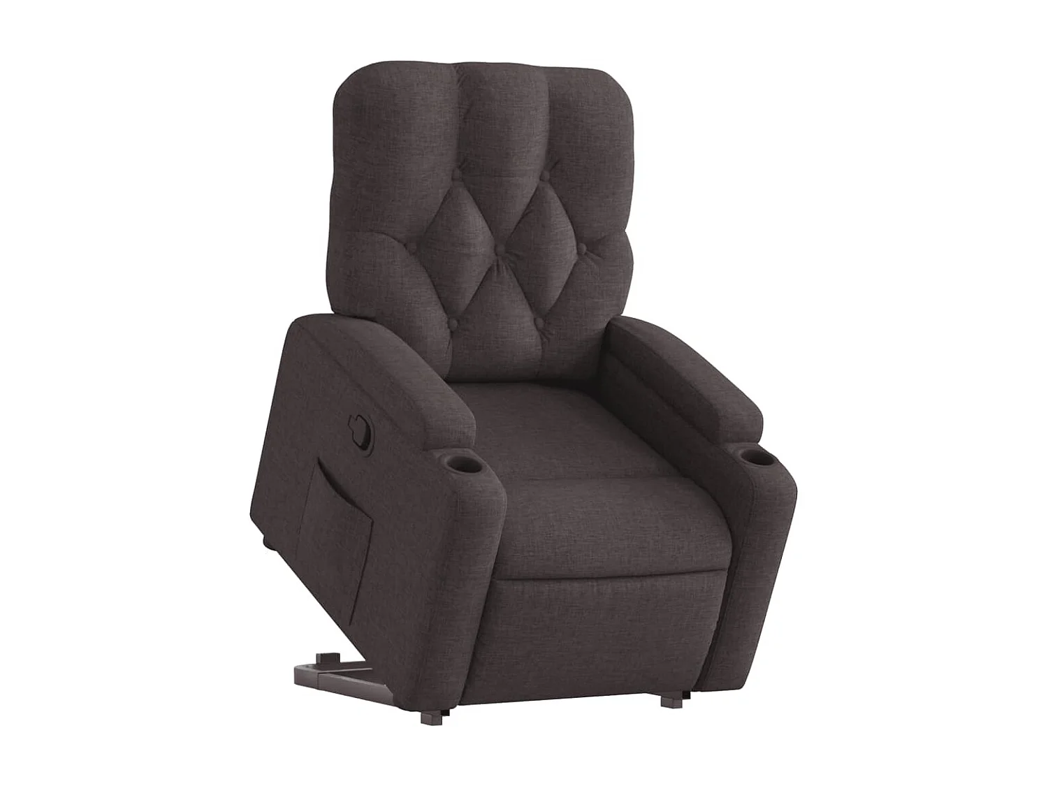 Fauteuil inclinable marron foncé tissu