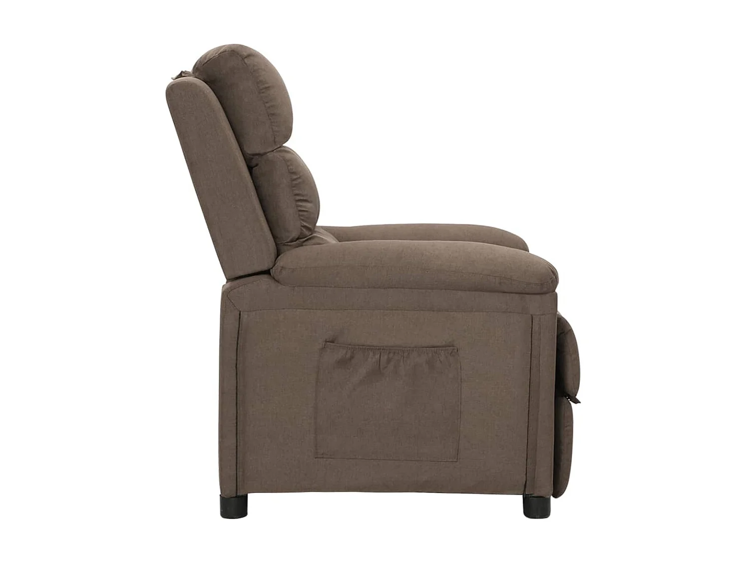 Sillón reclinable de tela gris taupe