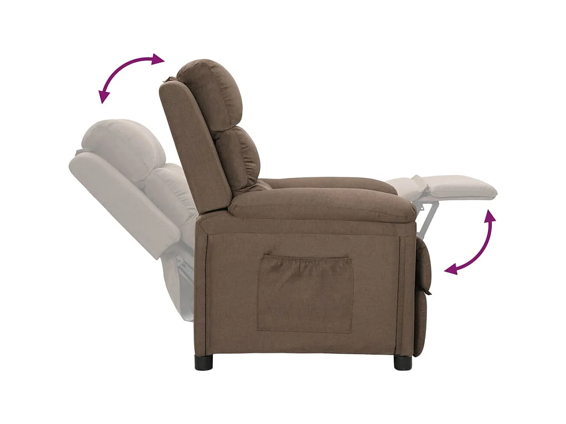 Fauteuil inclinable Taupe Tissu