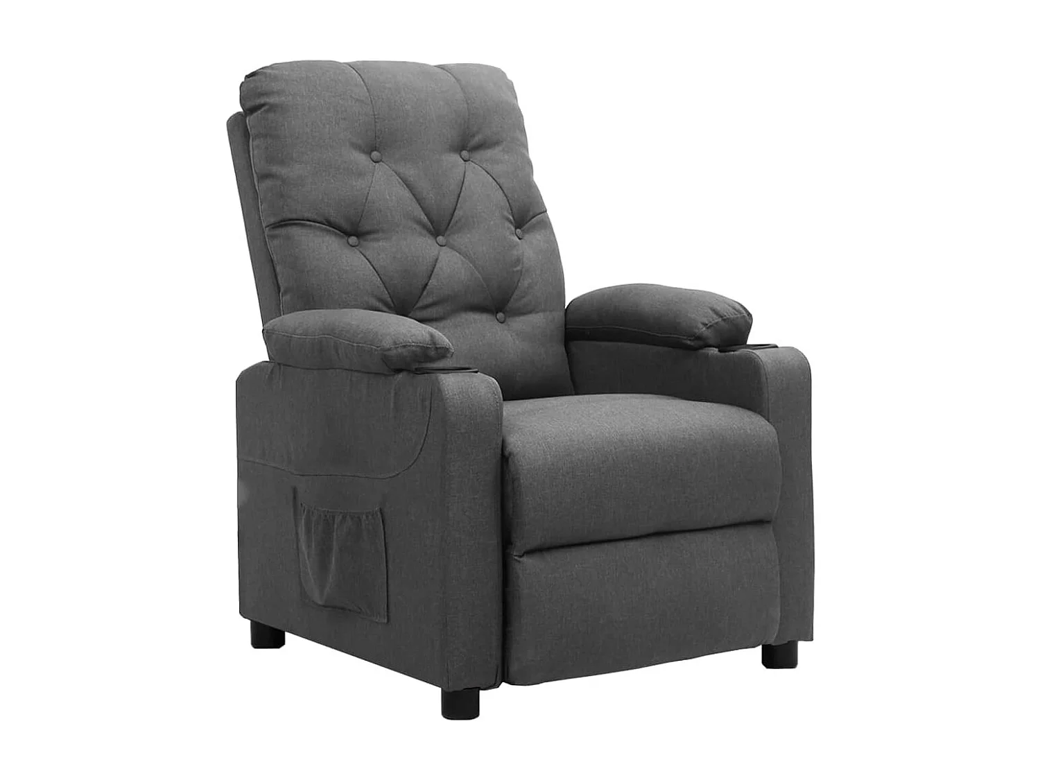 Sillón reclinable de tela gris claro