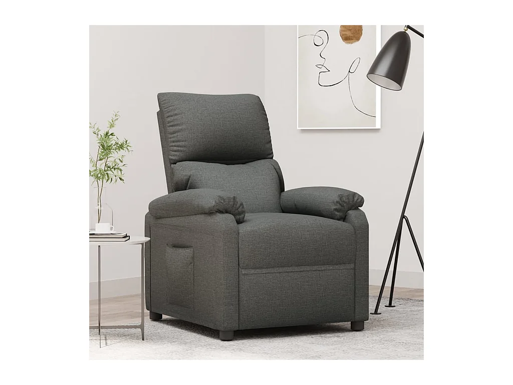 Fauteuil inclinable Gris foncé Tissu