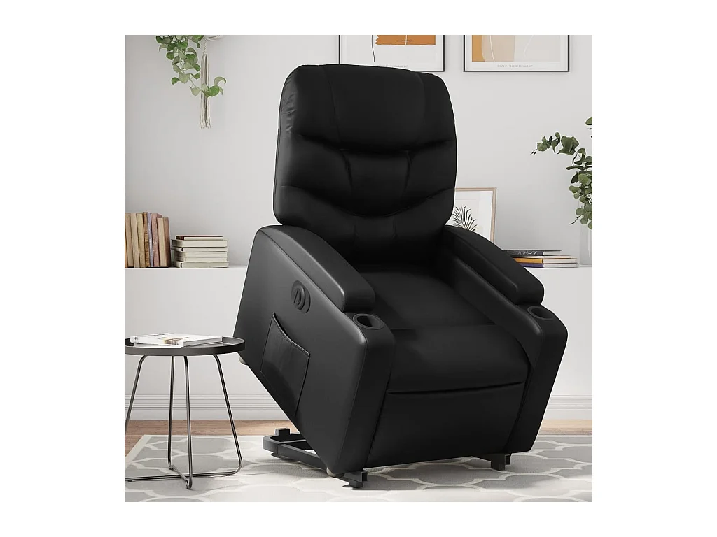 Fauteuil inclinable électrique noir similicuir
