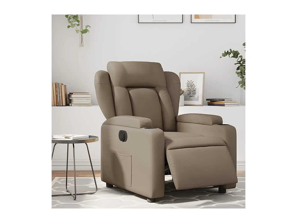 Fauteuil inclinable électrique Cappuccino Similicuir