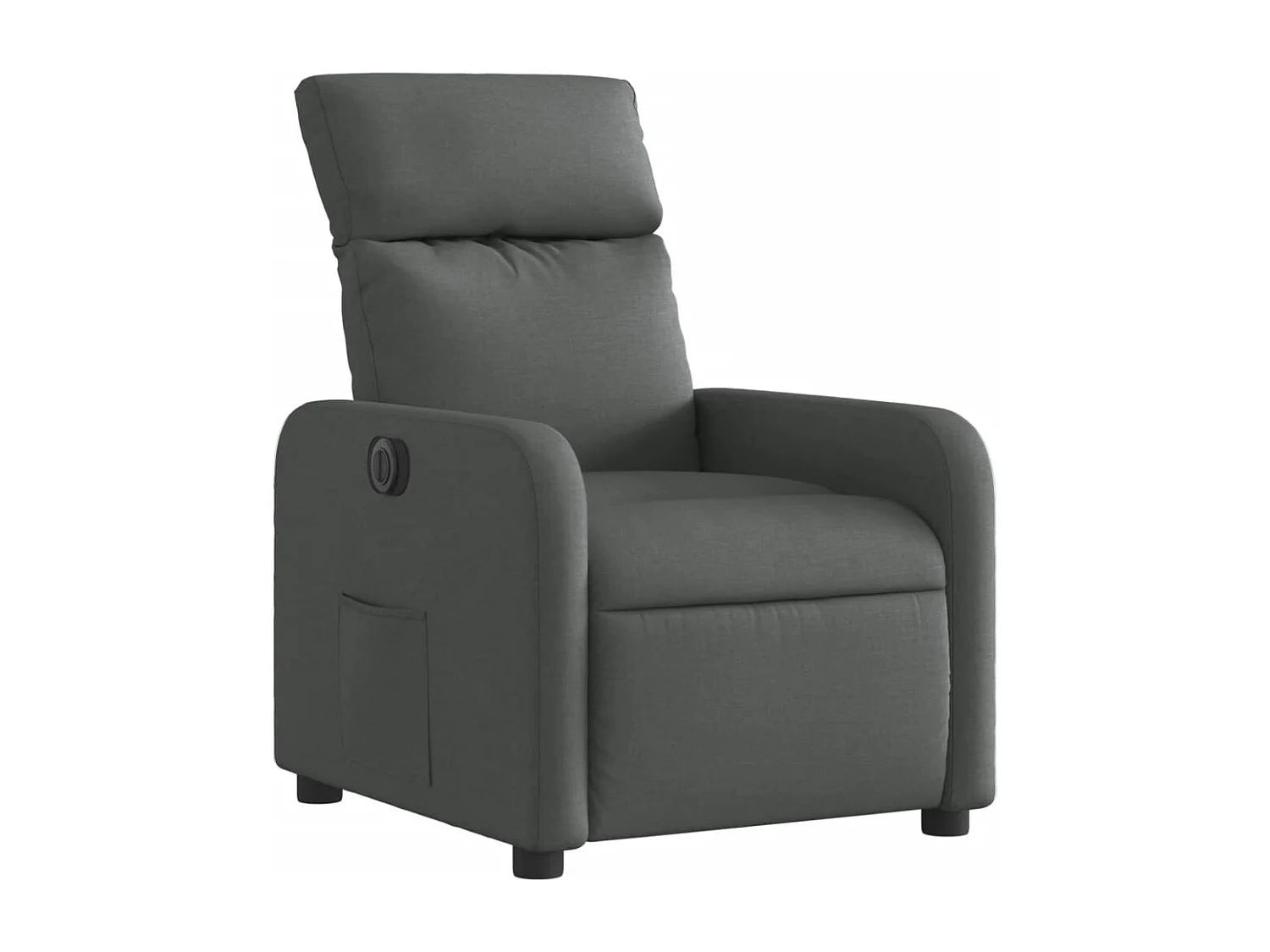 Fauteuil inclinable électrique Gris foncé Tissu