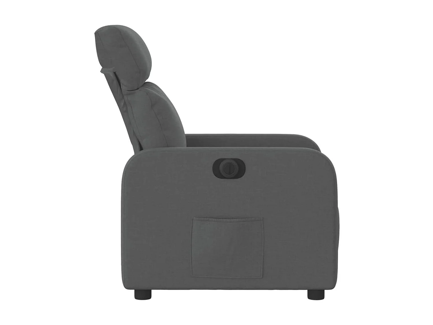 Fauteuil inclinable électrique Gris foncé Tissu