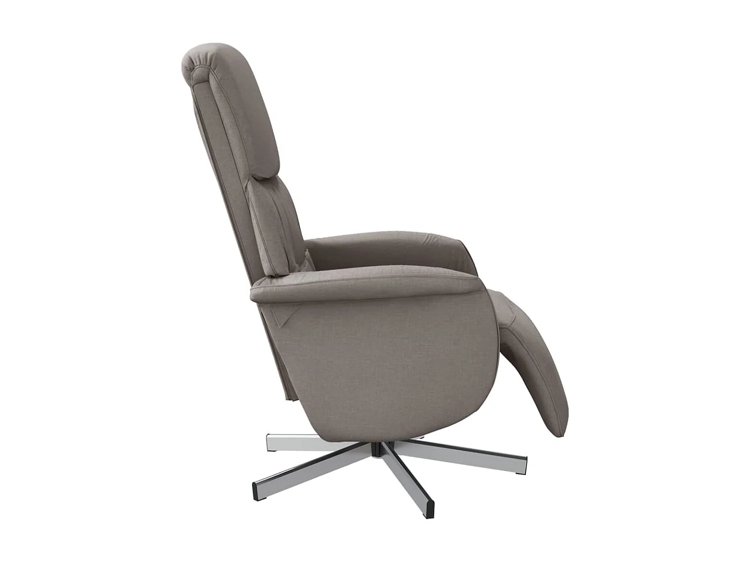 Fauteuil inclinable avec repose-pieds taupe tissu