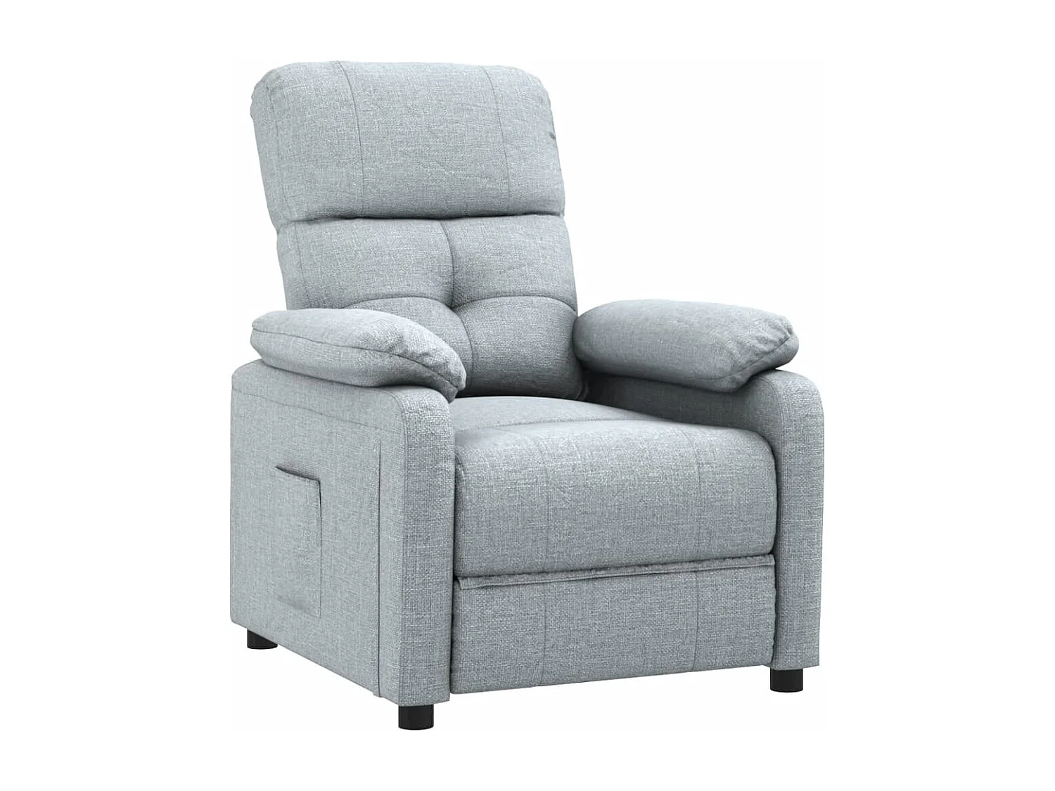 Fauteuil verstelbaar stof lichtgrijs