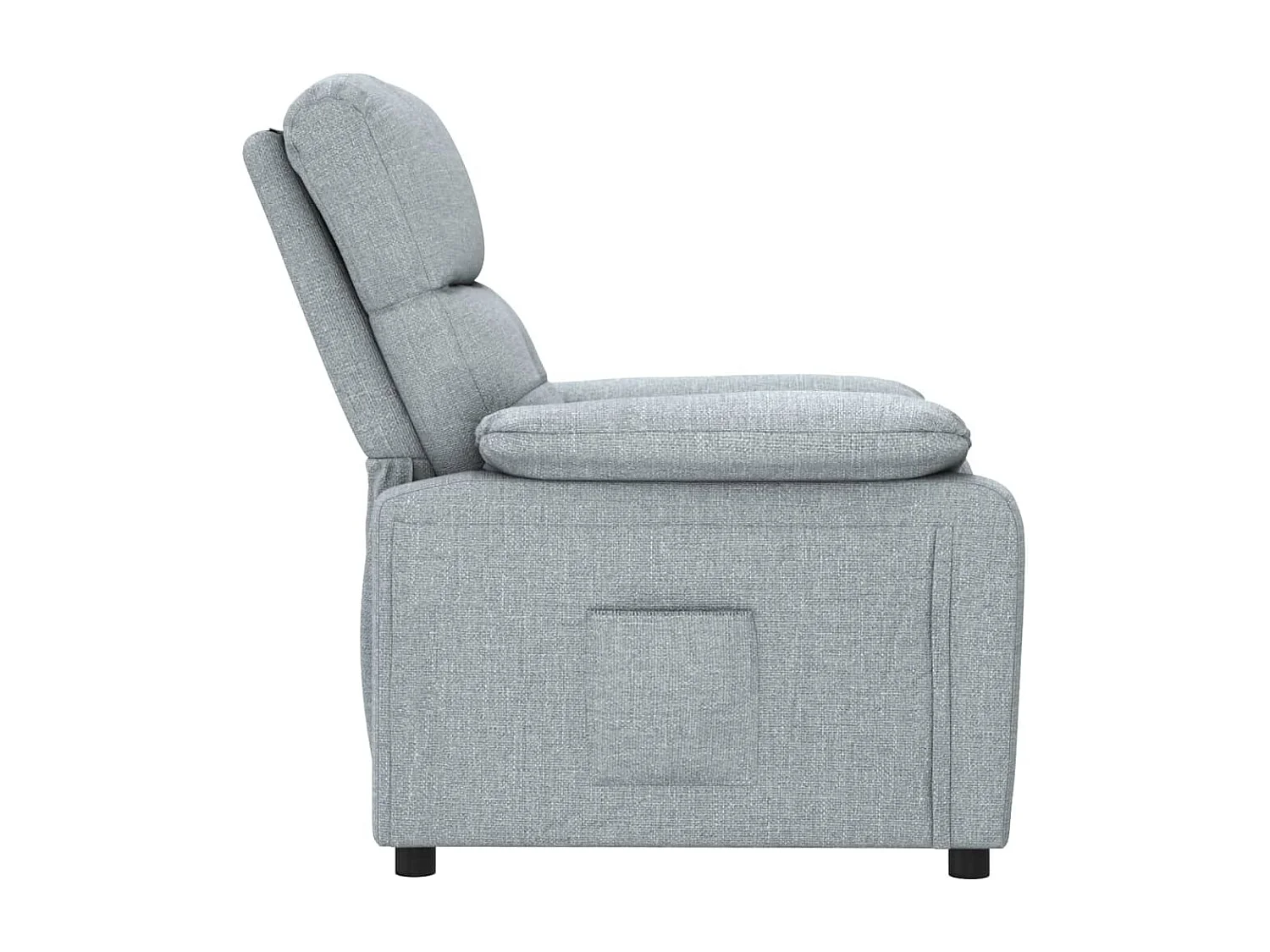 Fauteuil verstelbaar stof lichtgrijs