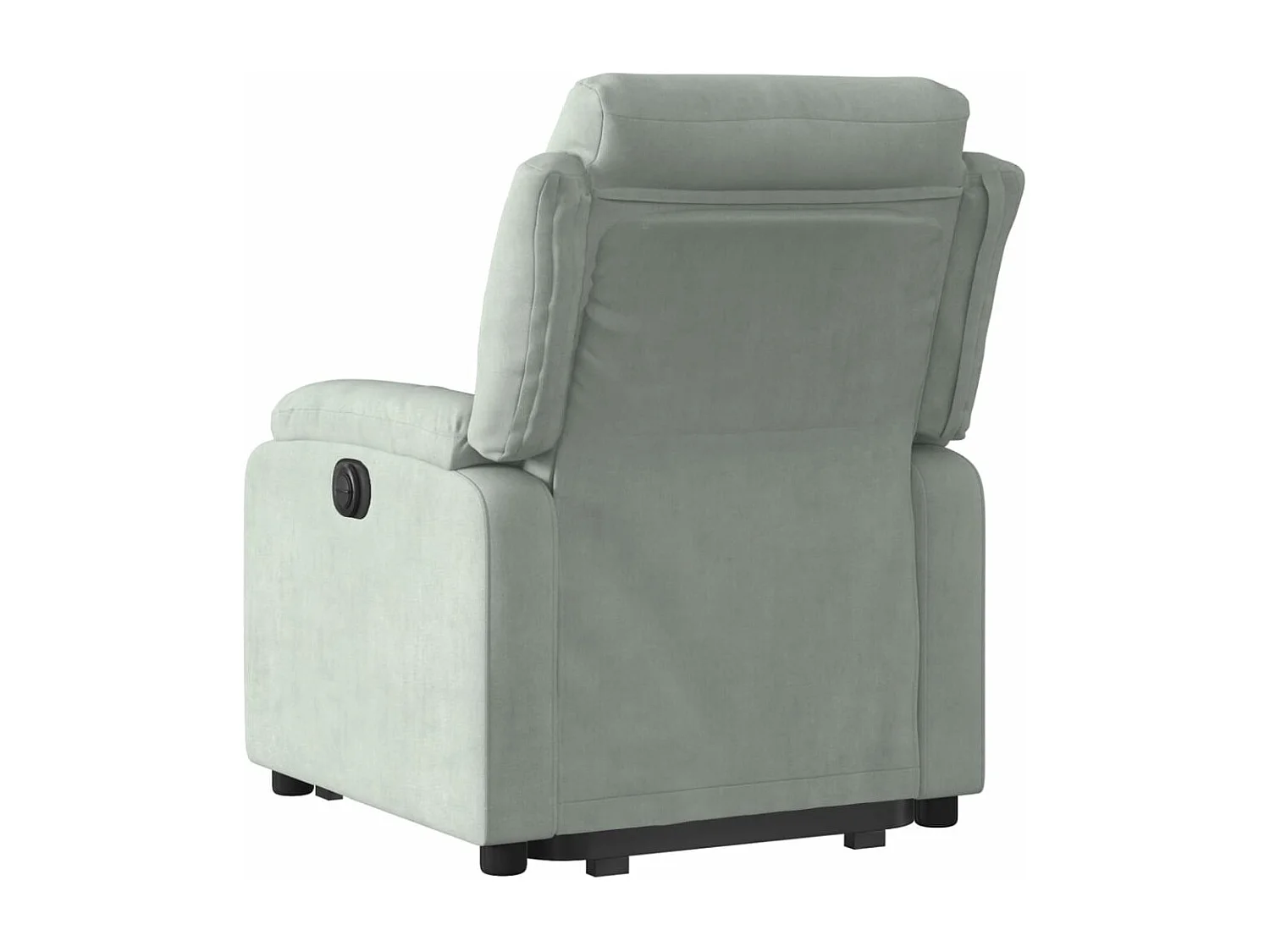 Fauteuil inclinable électrique gris clair velours