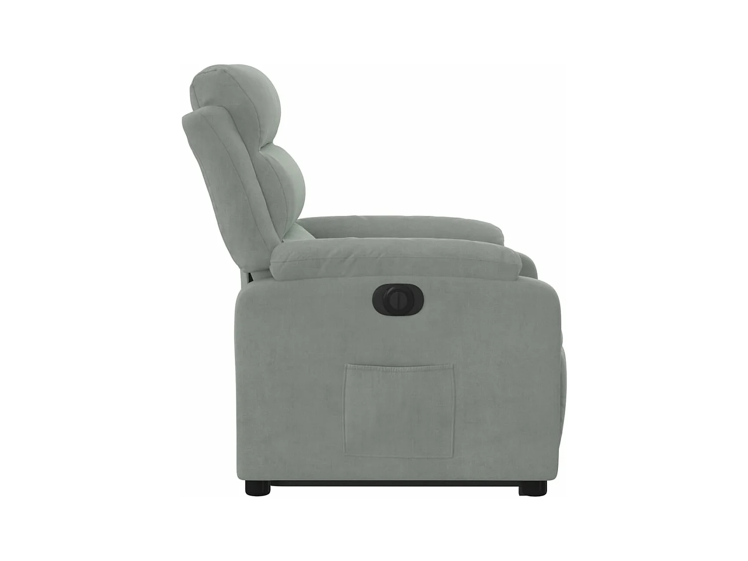 Fauteuil inclinable électrique gris clair velours