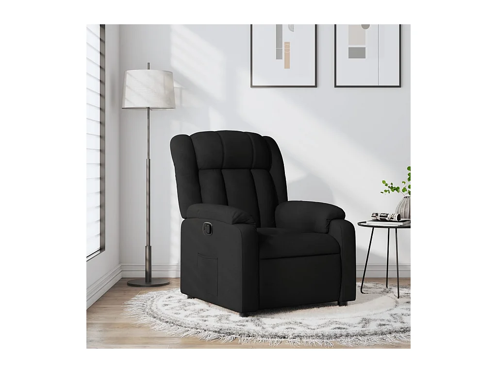 Fauteuil inclinable Noir Tissu