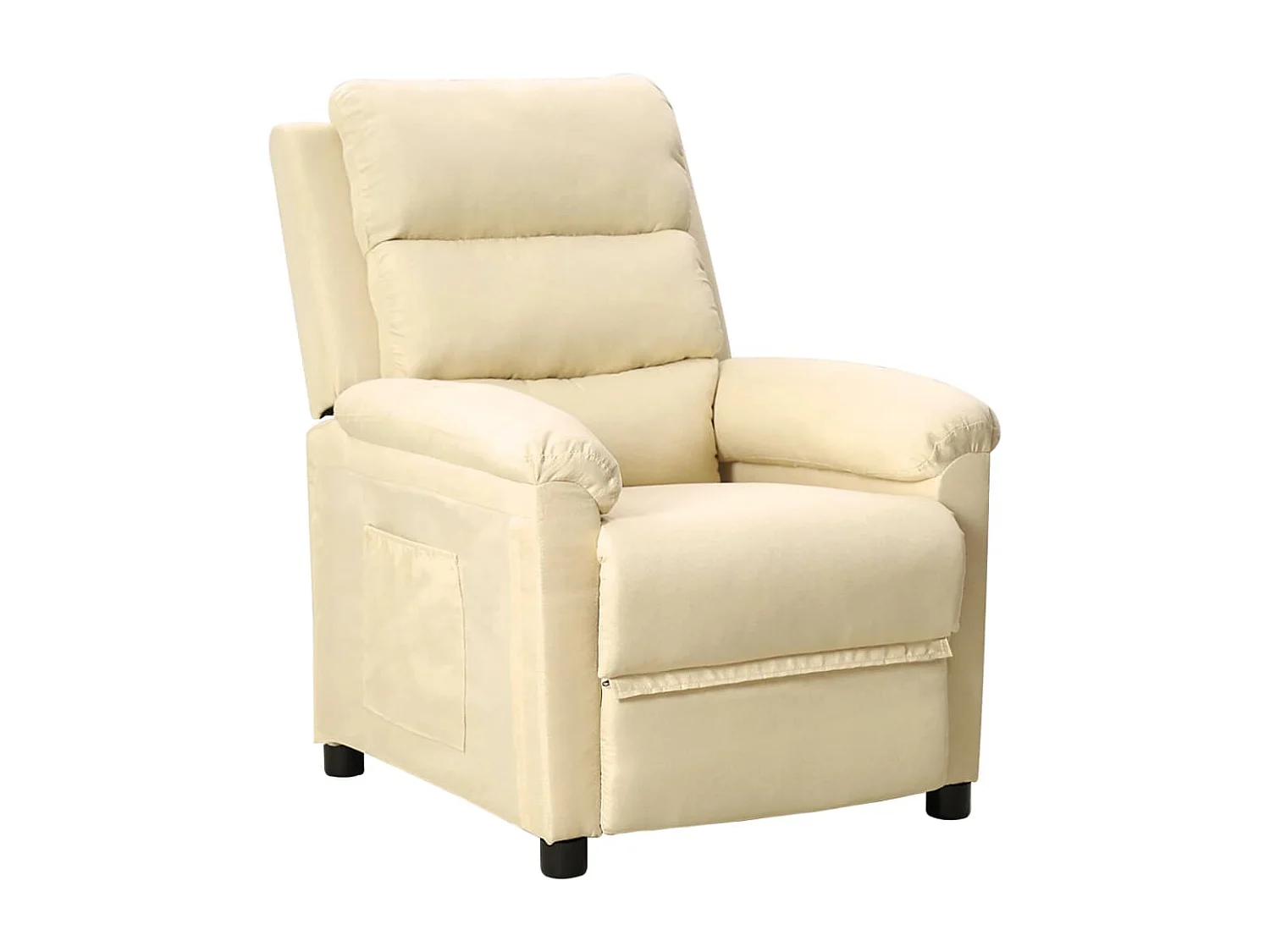 Fauteuil verstelbaar stof crèmekleurig