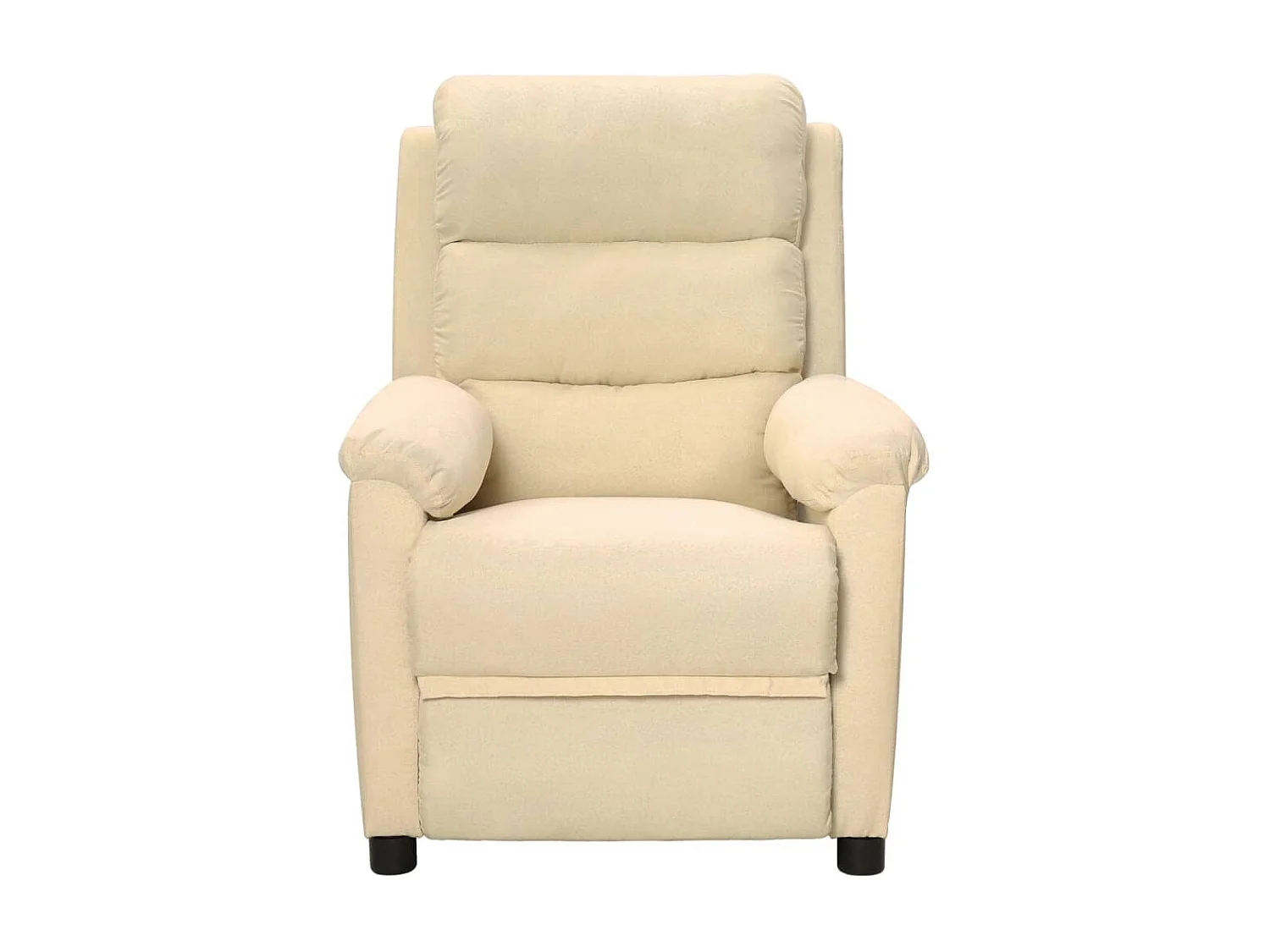 Fauteuil verstelbaar stof crèmekleurig