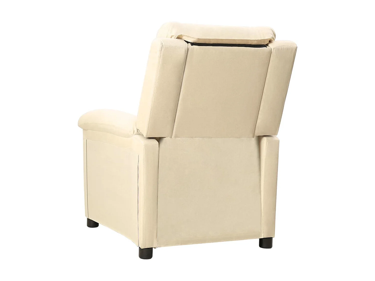 Fauteuil verstelbaar stof crèmekleurig