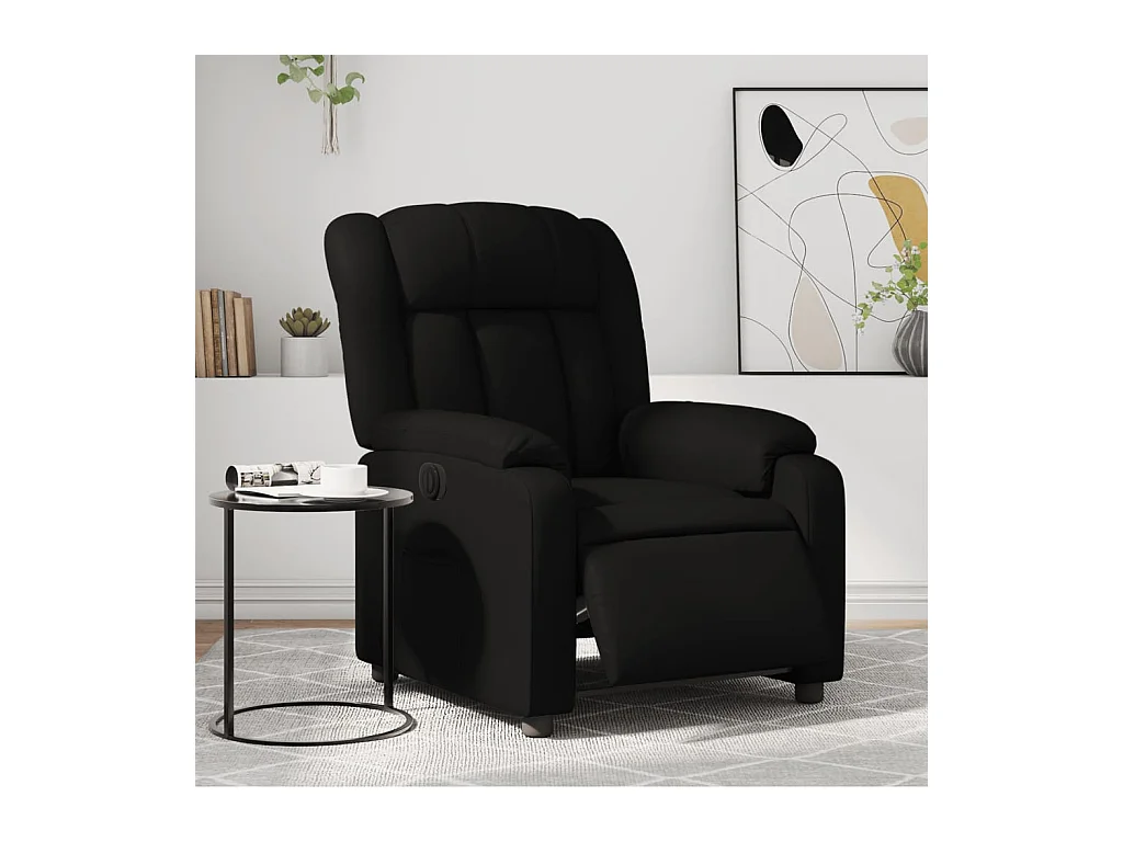 Fauteuil inclinable électrique Noir Similicuir