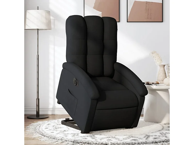 Fauteuil inclinable électrique noir tissu