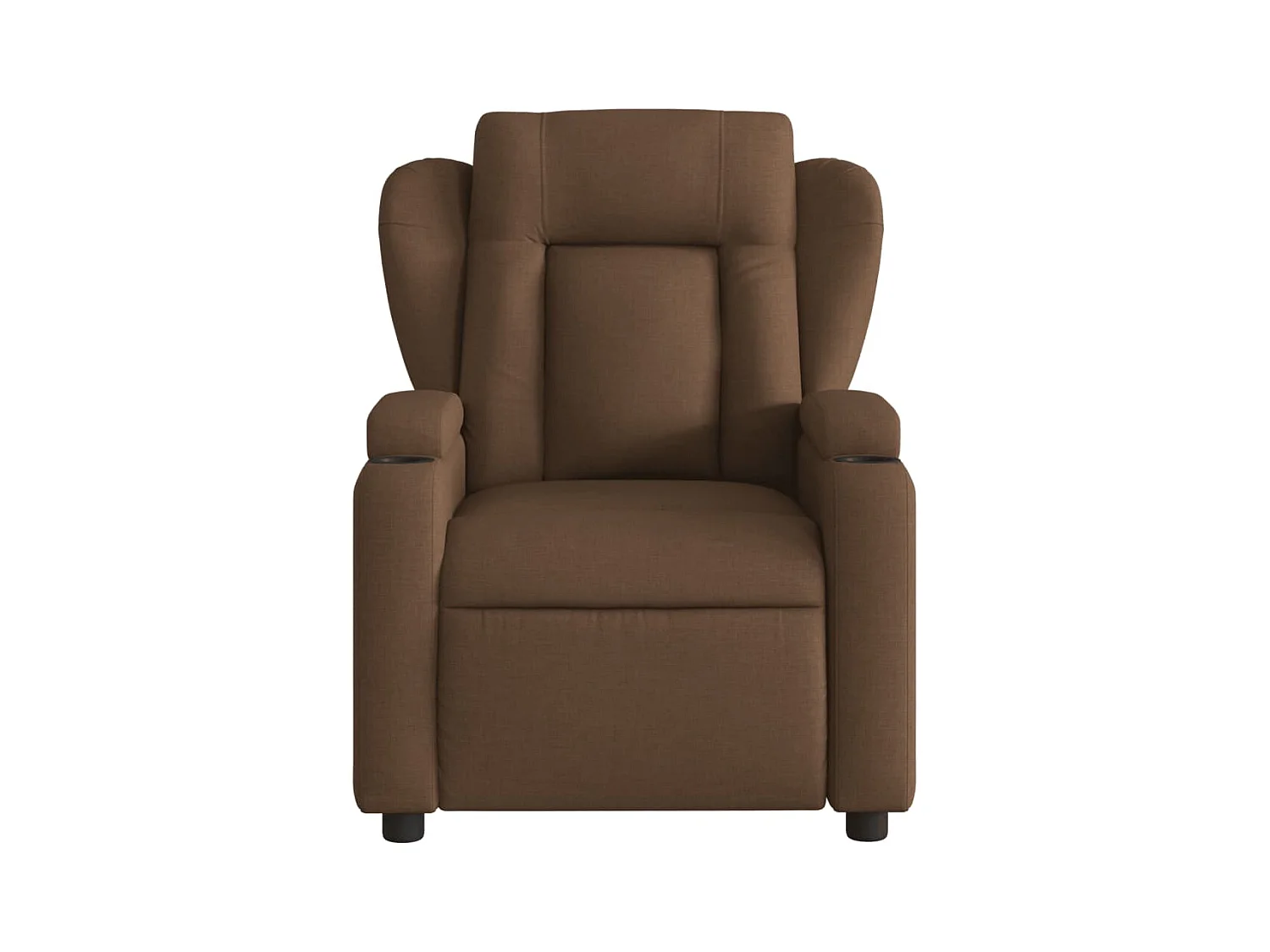 Sillón reclinable de tela marrón