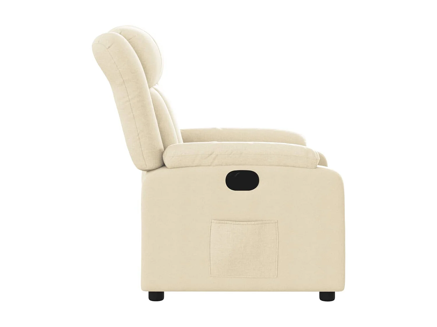 Fauteuil inclinable électrique Crème Tissu