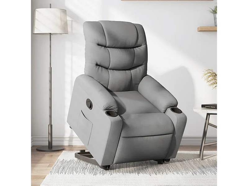 Fauteuil inclinable Gris clair Tissu