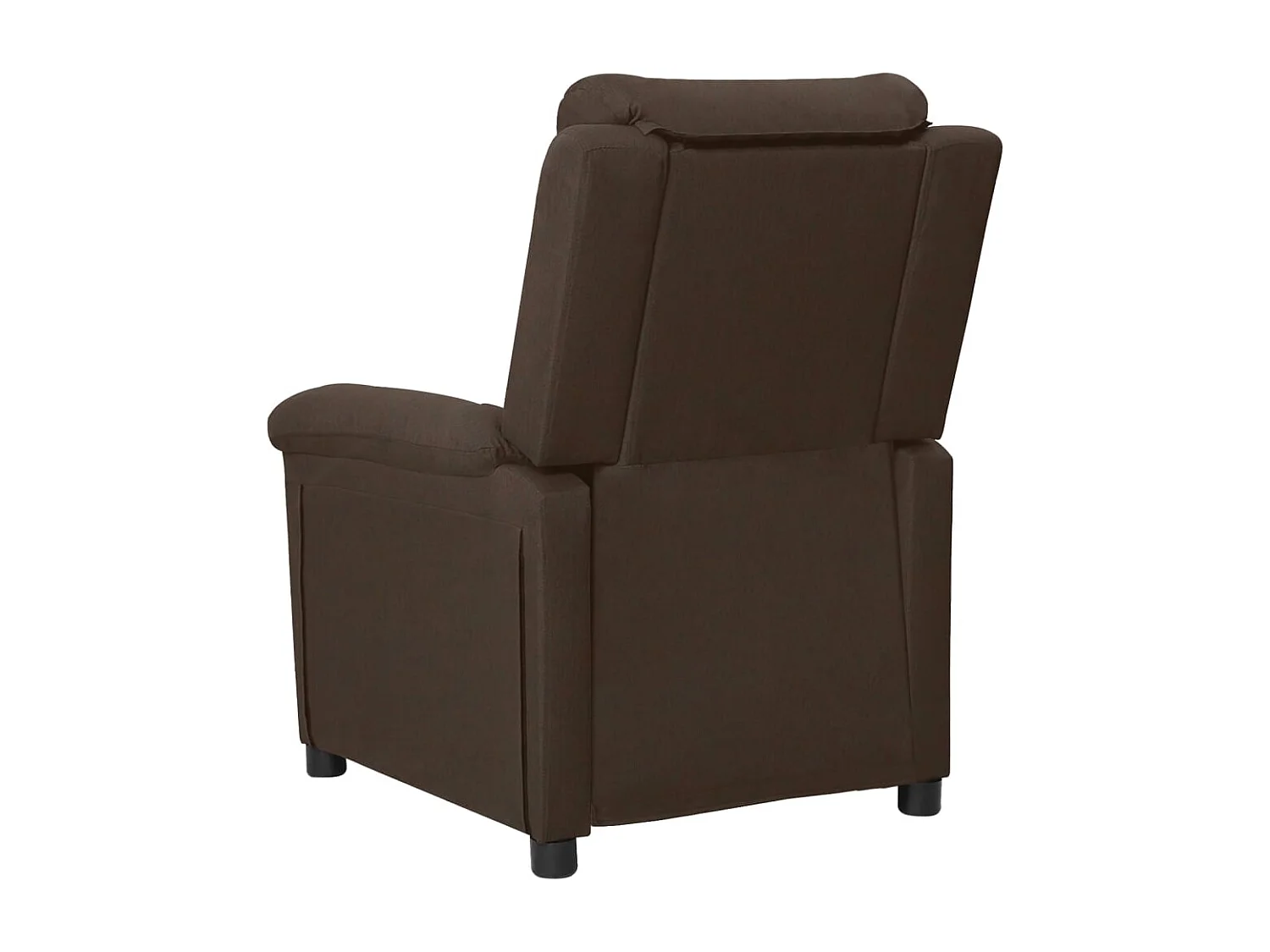 Fauteuil inclinable électrique Marron foncé Tissu