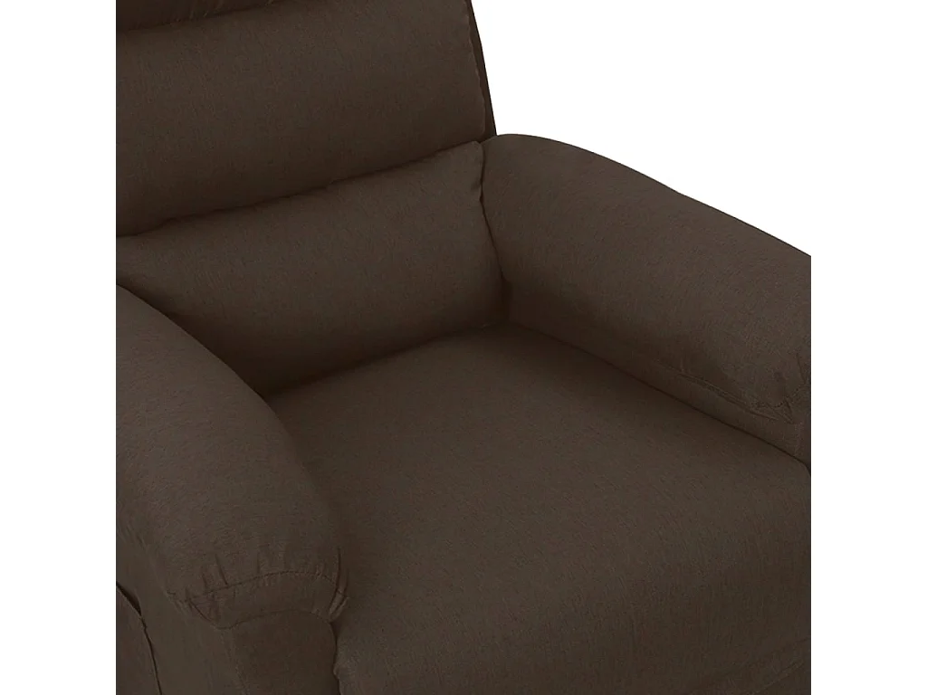 Fauteuil inclinable électrique Marron foncé Tissu