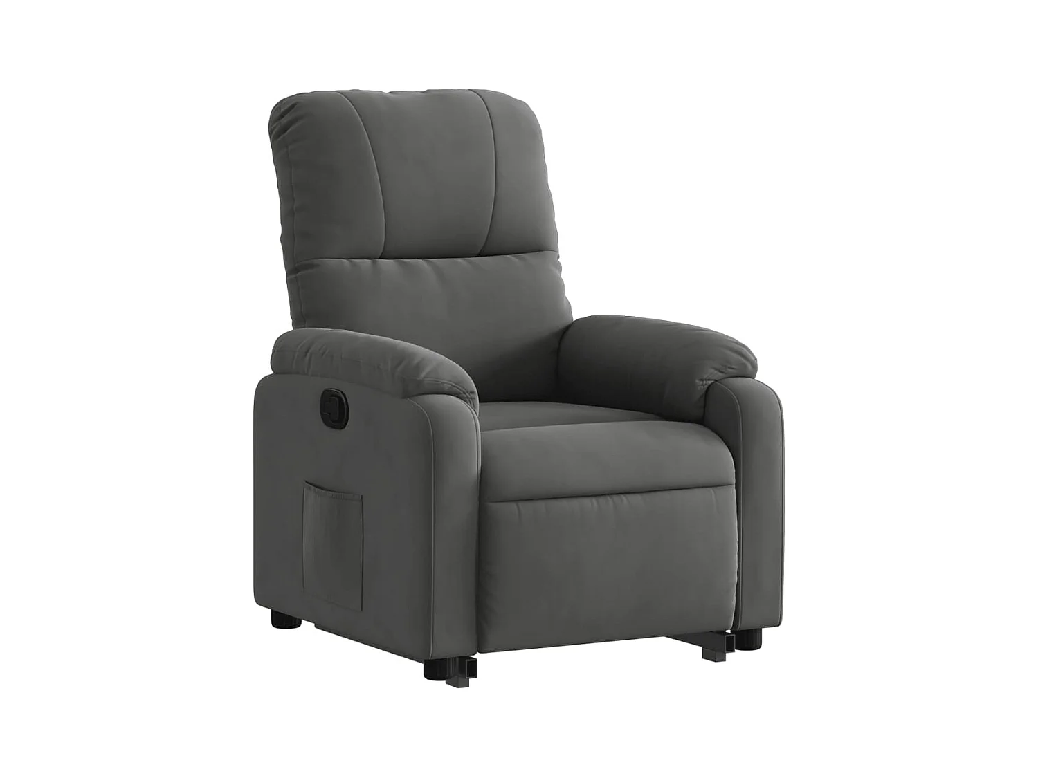 Fauteuil inclinable gris foncé tissu microfibre