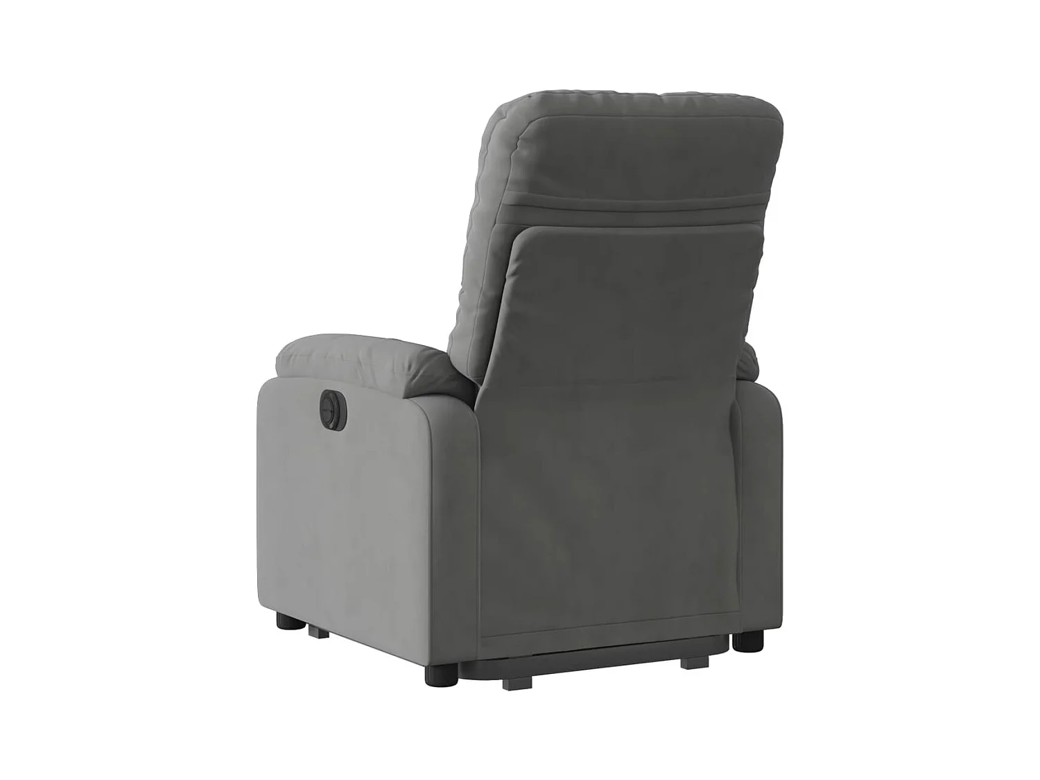 Fauteuil inclinable gris foncé tissu microfibre