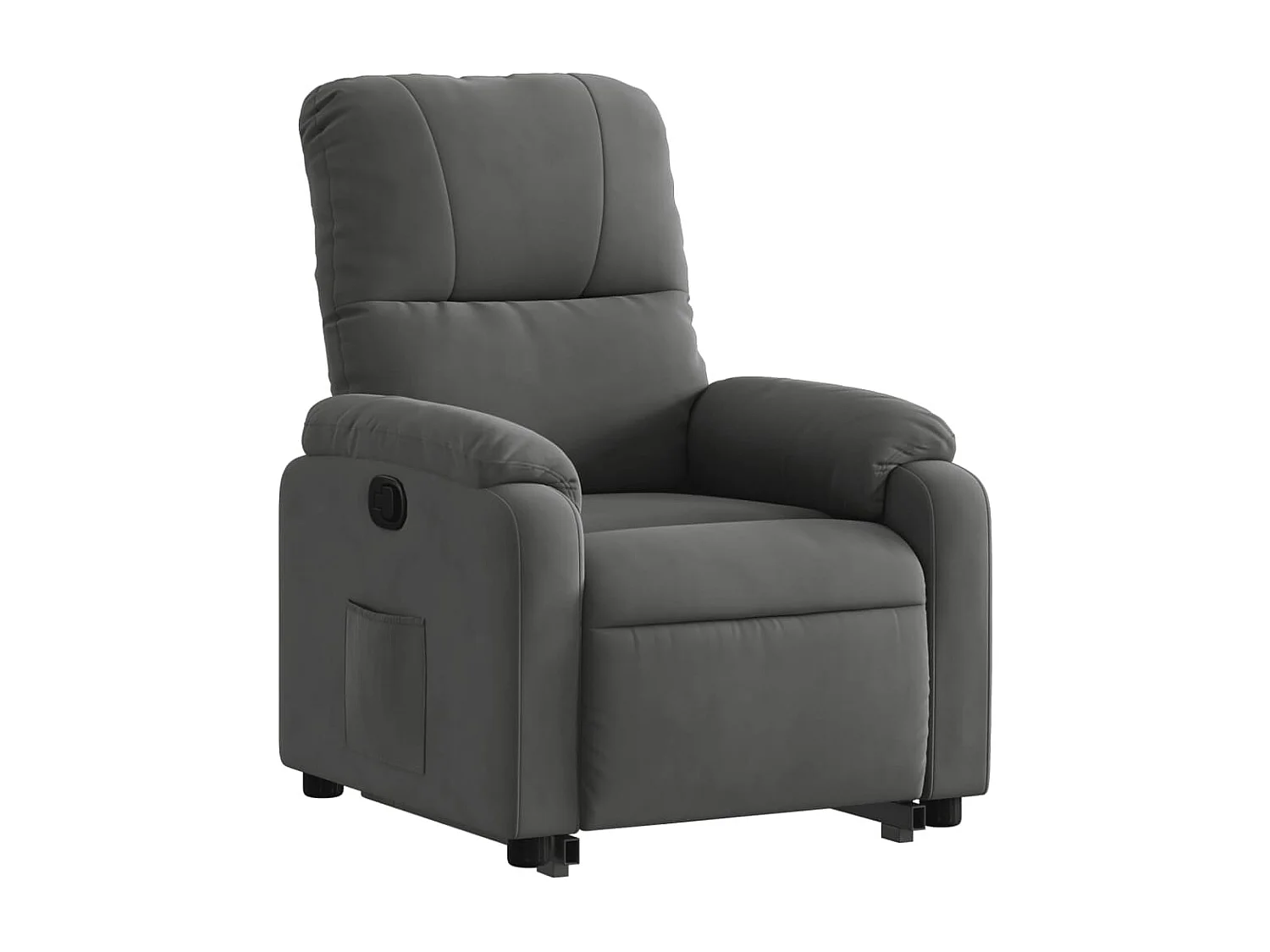 Fauteuil inclinable gris foncé tissu microfibre